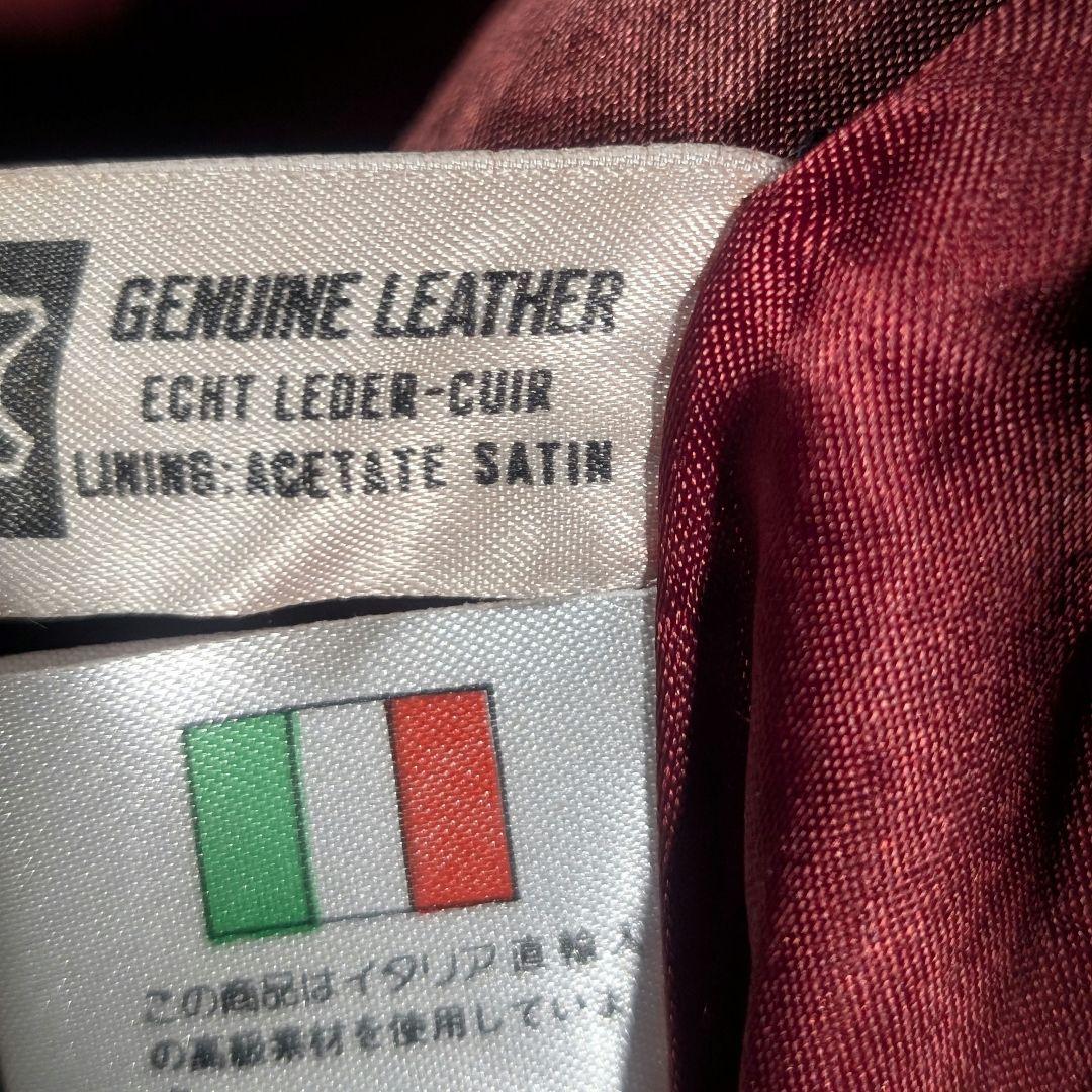 イタリア製　90s　ビンテージ　クレイジーパターン　ペイズリー　レザージャケット