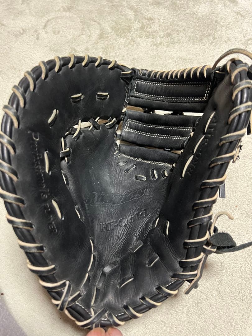 RKG-311F 軟式用グローブ 少年用　黒　ファーストミット　左投げ用