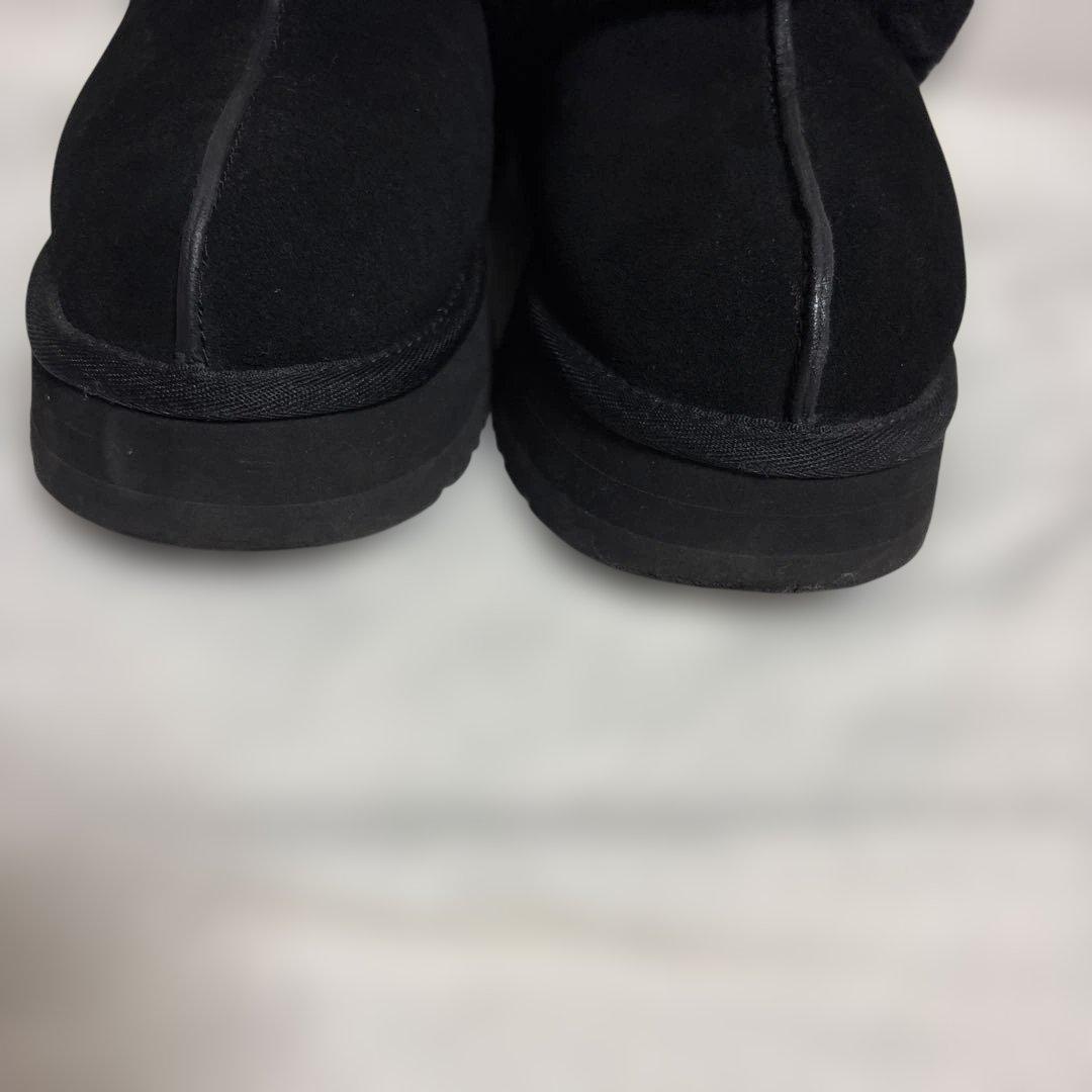 綺麗♡UGG 黒 スエード ファー付き クロッグ サンダル　サボ　アグ　24