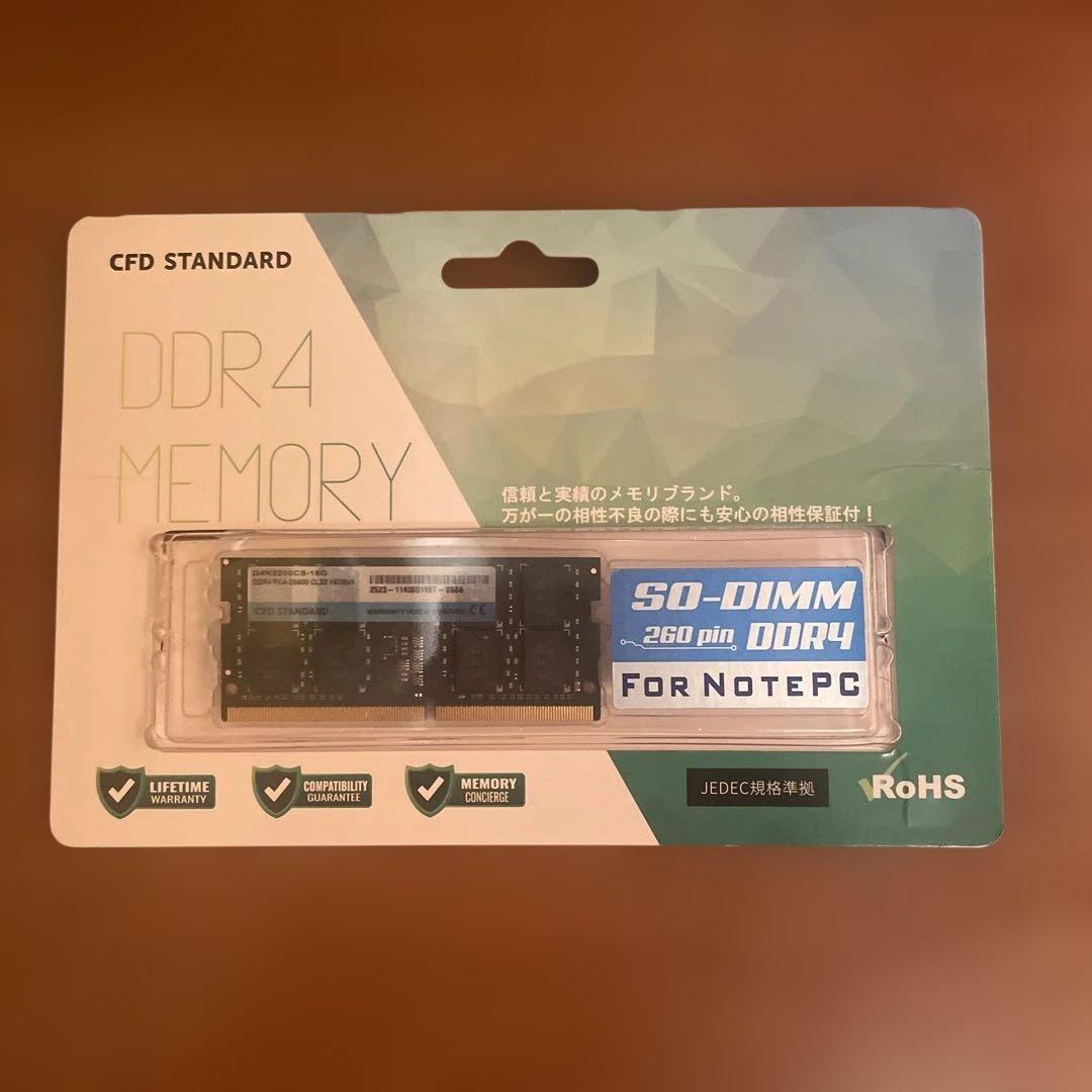 ノ－ト用メモリ 16GB×1 DDR4 3200 PC4-25600