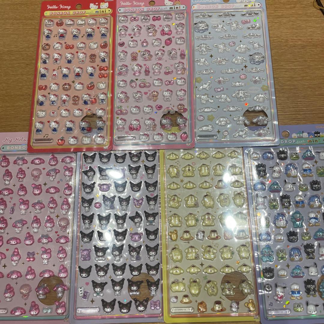 正規品】ボンボンドロップシールキティマイメロ プリン シナモンはぴだんぶいクロミ