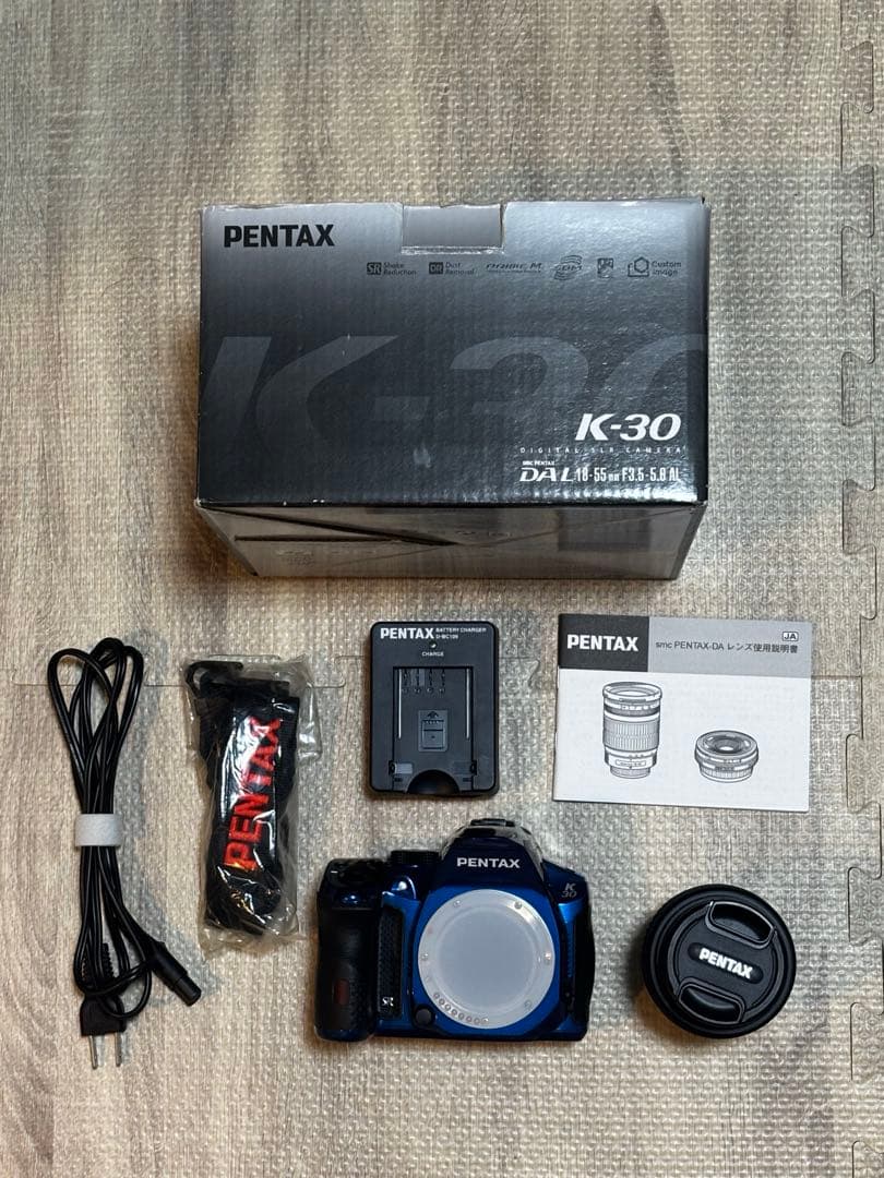 【稼働品】PENTAX K-30 デジタル一眼レフカメラ レンズキット ブルー