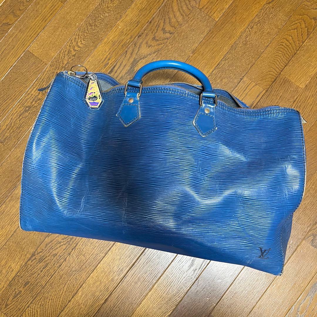 【ルイヴィトン/Louis Vuitton】エピレザーボストンバッグ40 青