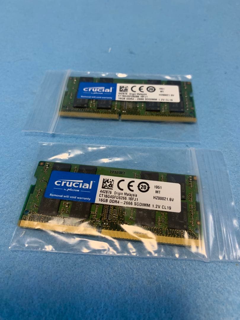 CRUCIAL(Micron)/DDR4-2666/16GB×2枚/合計32GB