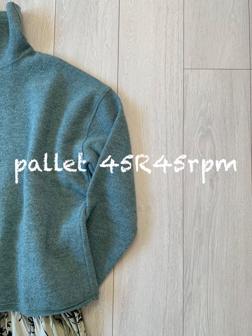 45R45rpm フロート縮絨のタートルネック