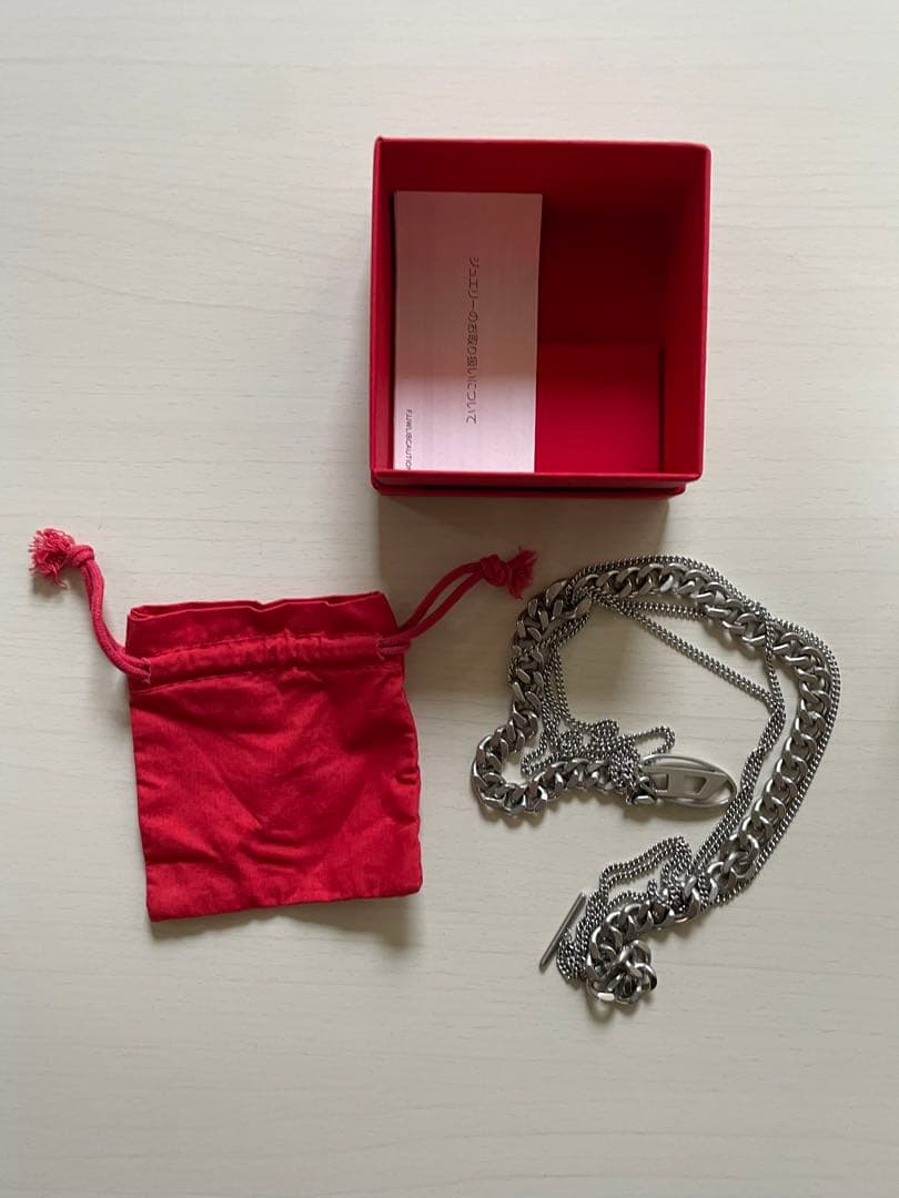 【レア】DIESEL シルバーネックレス ステンレス 説明文必読
