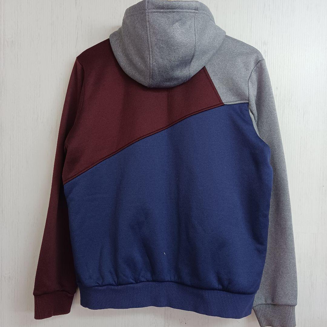 mont-bell パーカー Ｌ グレー ブルー バーガンディー