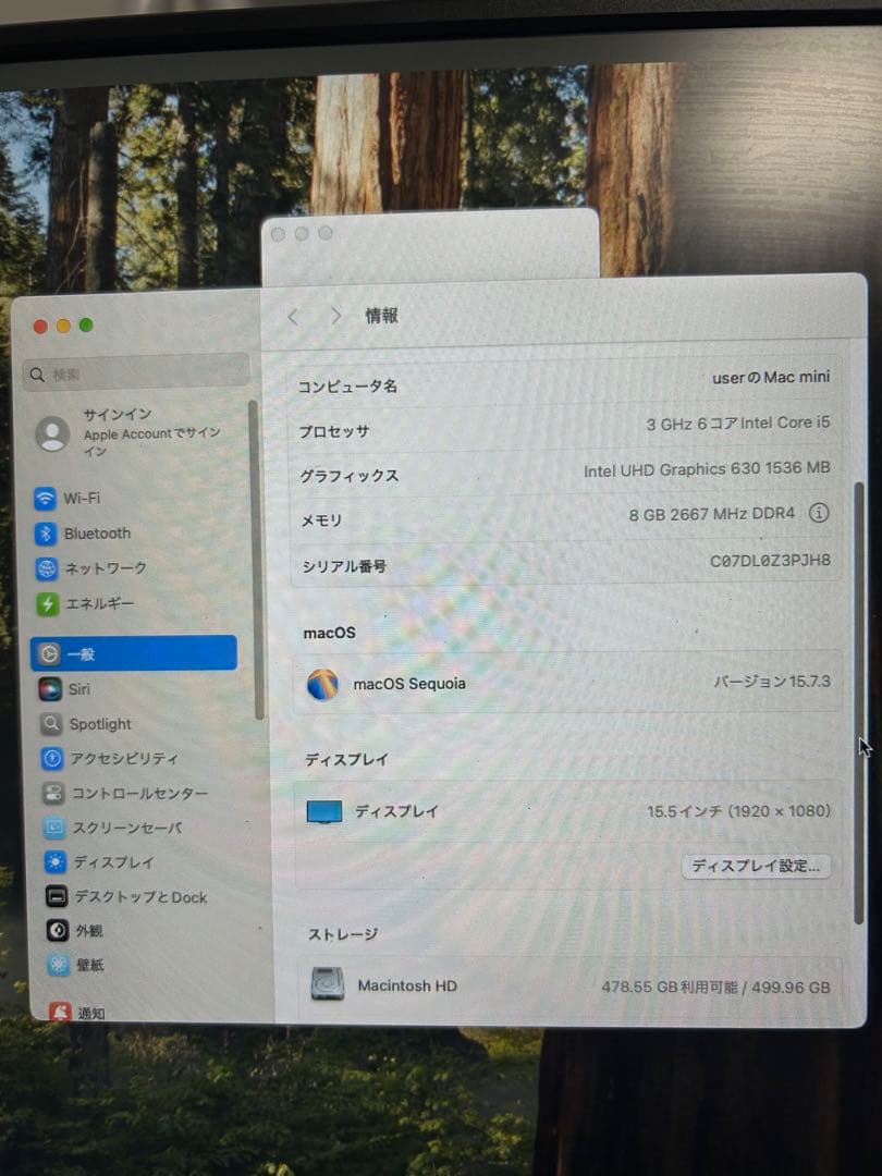 Apple Mac mini 2018 6コア/8GB/512GBスペースグレイ