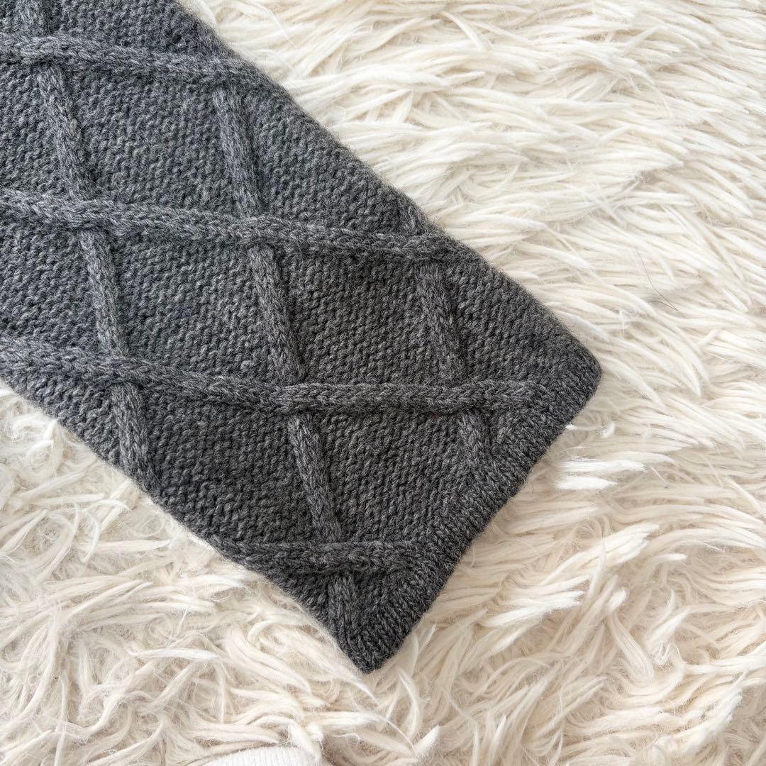 エスマックスマーラ　高級カシミヤウールジップアップカーディガン　グレー　L