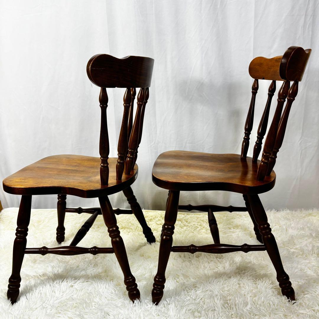 柏木工 ウィンザーチェア 2脚セット ナチュラル 北欧風 ダイニングチェア