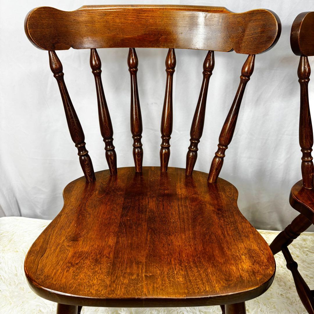 柏木工 ウィンザーチェア 2脚セット ナチュラル 北欧風 ダイニングチェア