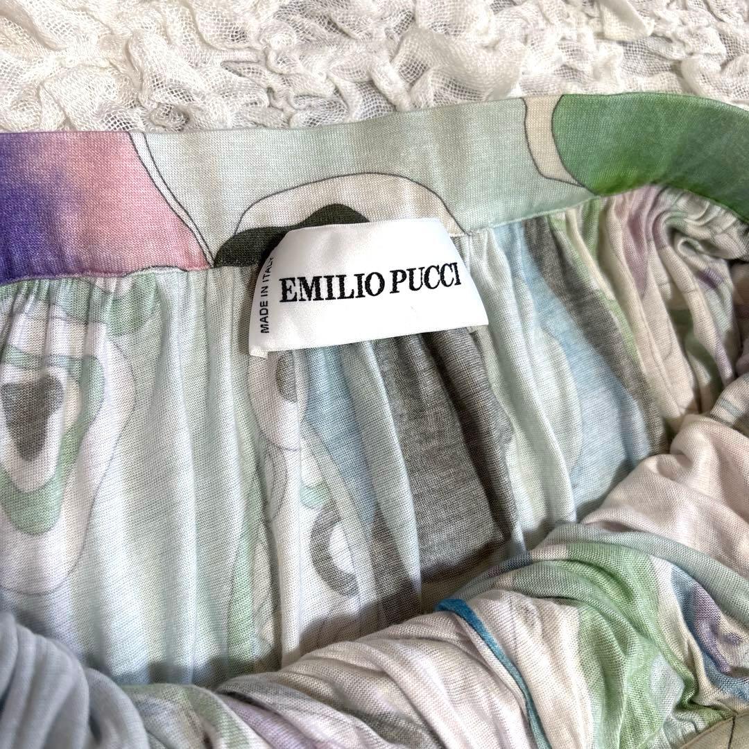 希少　エミリオプッチ　オフショル ロング ドレス　リゾート　ブルー系　イタリア製