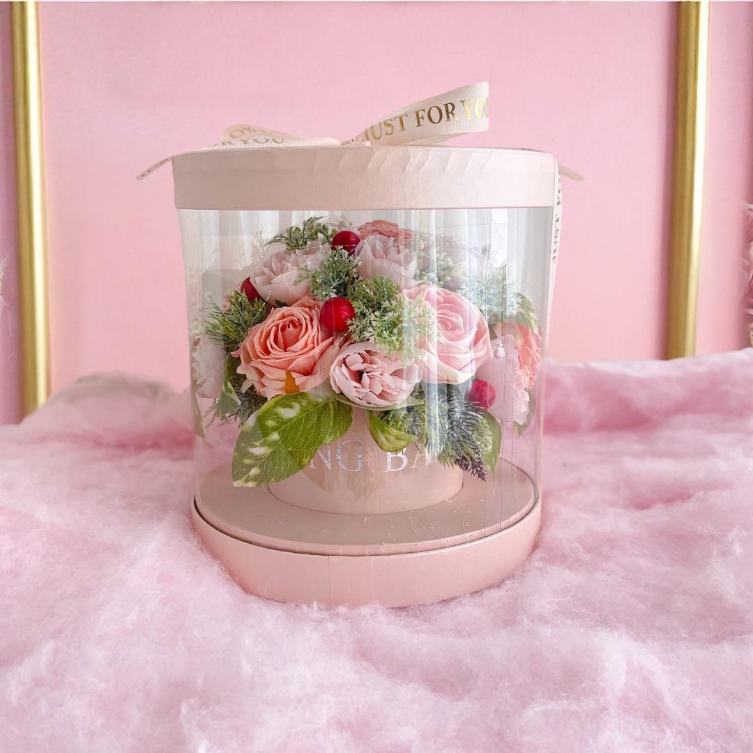 クラウンベアとピンクローズのクリスマスギフトセット