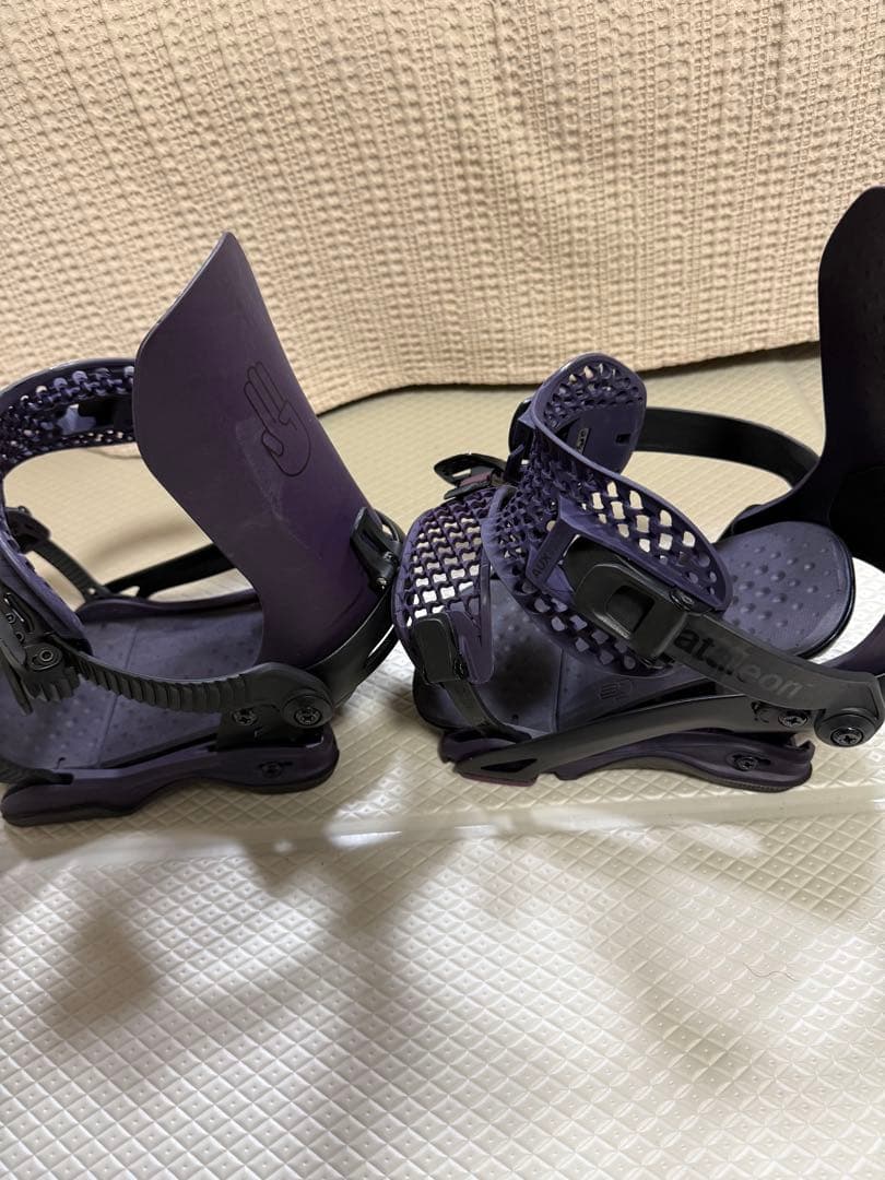 紫 メッシュ スノーボード ビンディング　バタレオン　Sサイズ