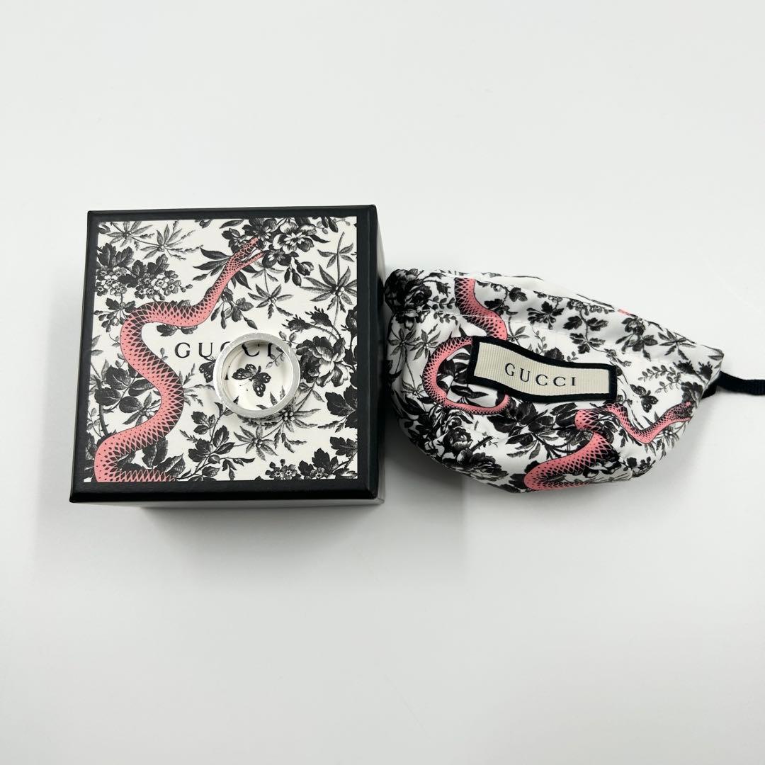 美品✨ アディダス×グッチ リング　コラボ　エングレービング　シルバー　G Ag