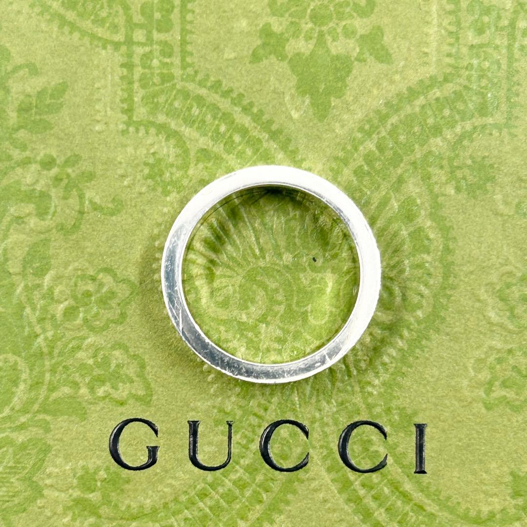 美品✨ アディダス×グッチ リング　コラボ　エングレービング　シルバー　G Ag