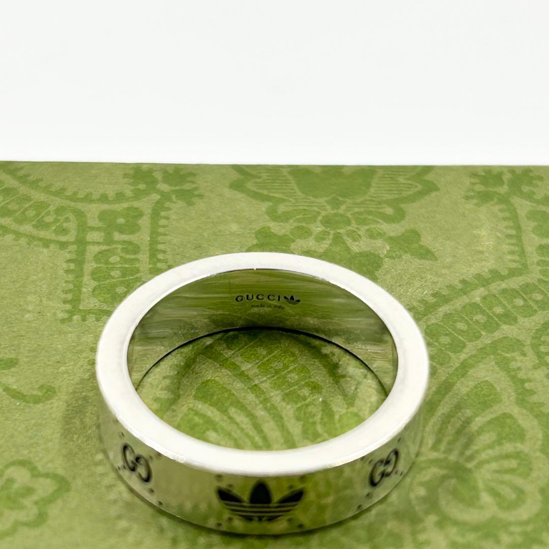 美品✨ アディダス×グッチ リング　コラボ　エングレービング　シルバー　G Ag