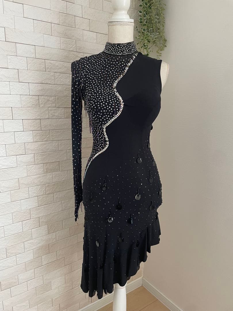 社交ダンス ⭐️ラテンドレス 黒