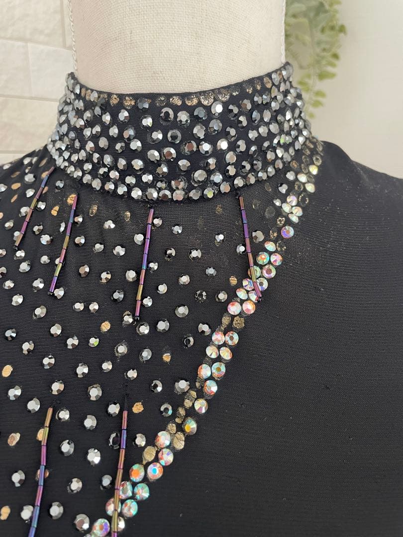 社交ダンス ⭐️ラテンドレス 黒