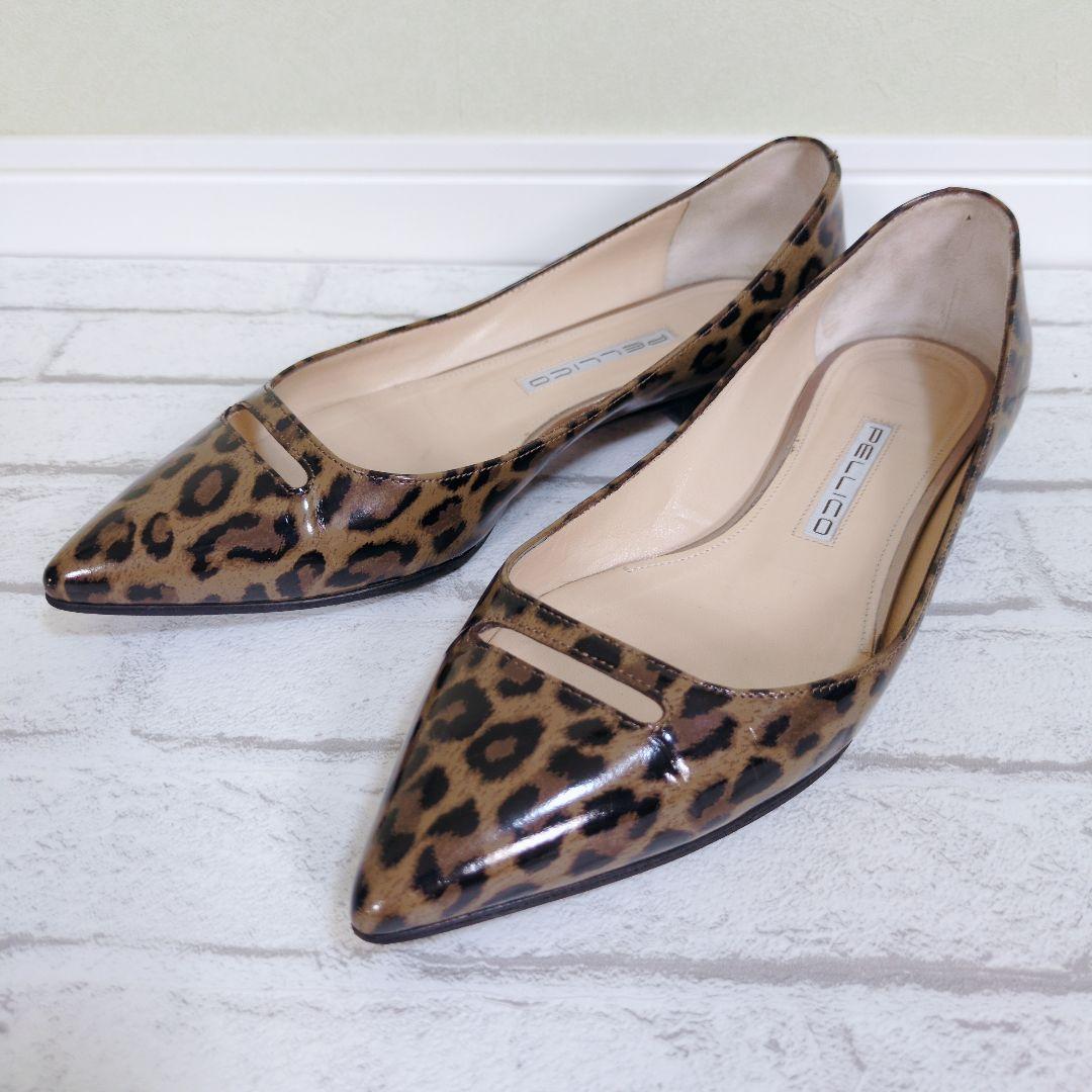 レアモデル　PELLICO　ペリーコ　アネッリ　エナメル　レオパード　豹柄　24