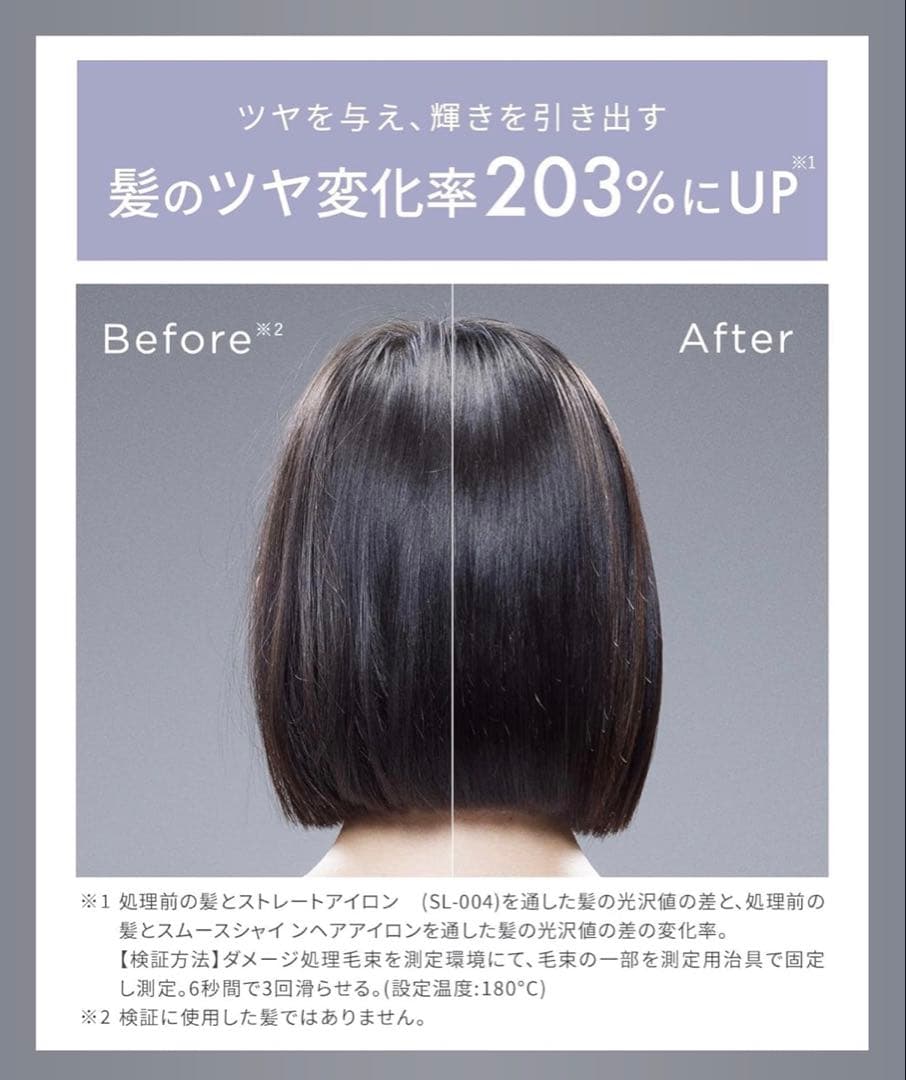 SALONIA 上位モデル スムースシャイン ストレートヘアアイロン グレー