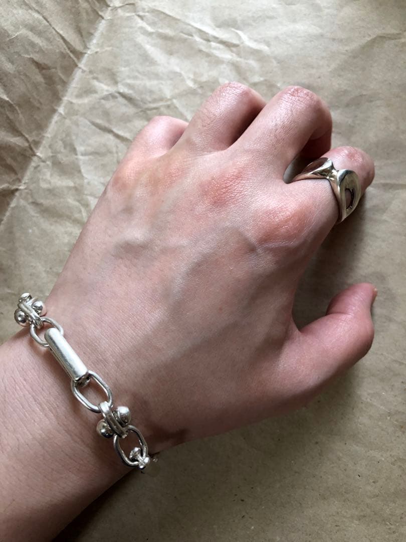 vintage old 925 ハードウェア リンク ブレスレット