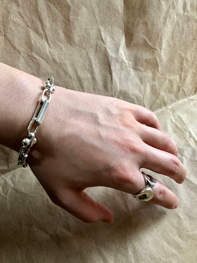 vintage old 925 ハードウェア リンク ブレスレット