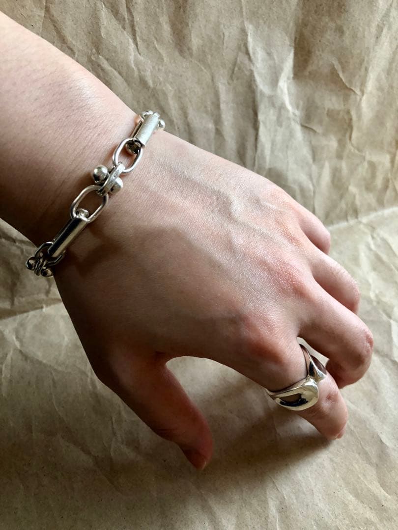 vintage old 925 ハードウェア リンク ブレスレット