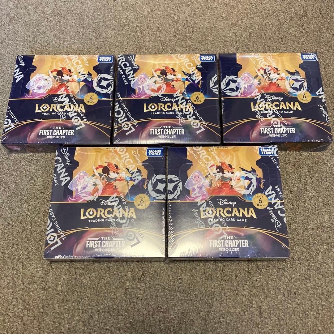 Disney Lorcana tcg 物語のはじまり 5box シュリンク付き