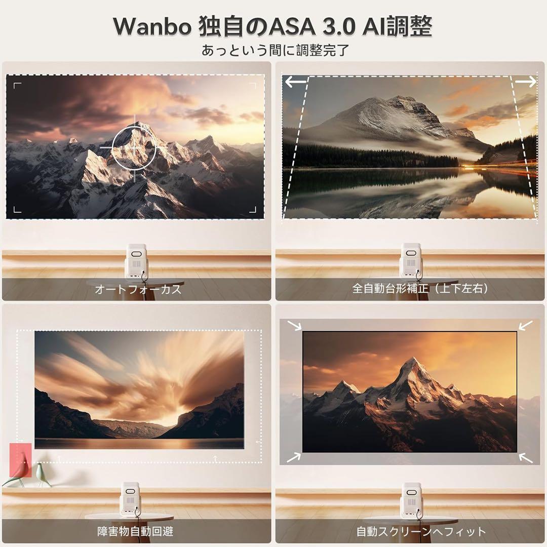 Wanbo T2 UltraプロジェクターAndroidTV 11搭載1080P