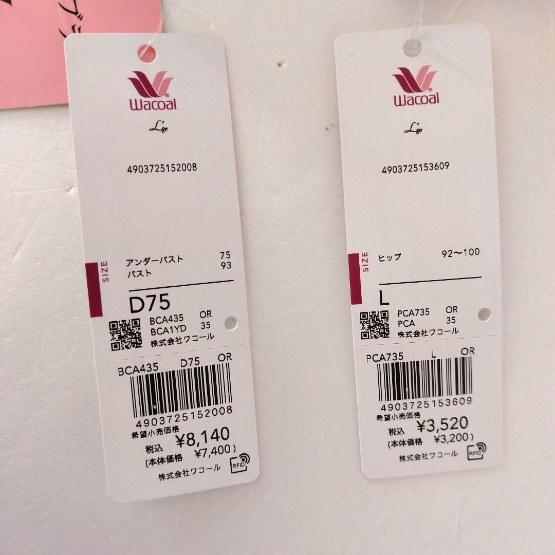 【新品】ワコール《ルジェ》リボンブラ D75/L