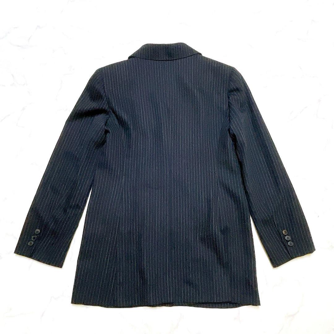 美品 バーバリーロンドン 絹 シルク パンツスーツ ストライプ ウール 40 L