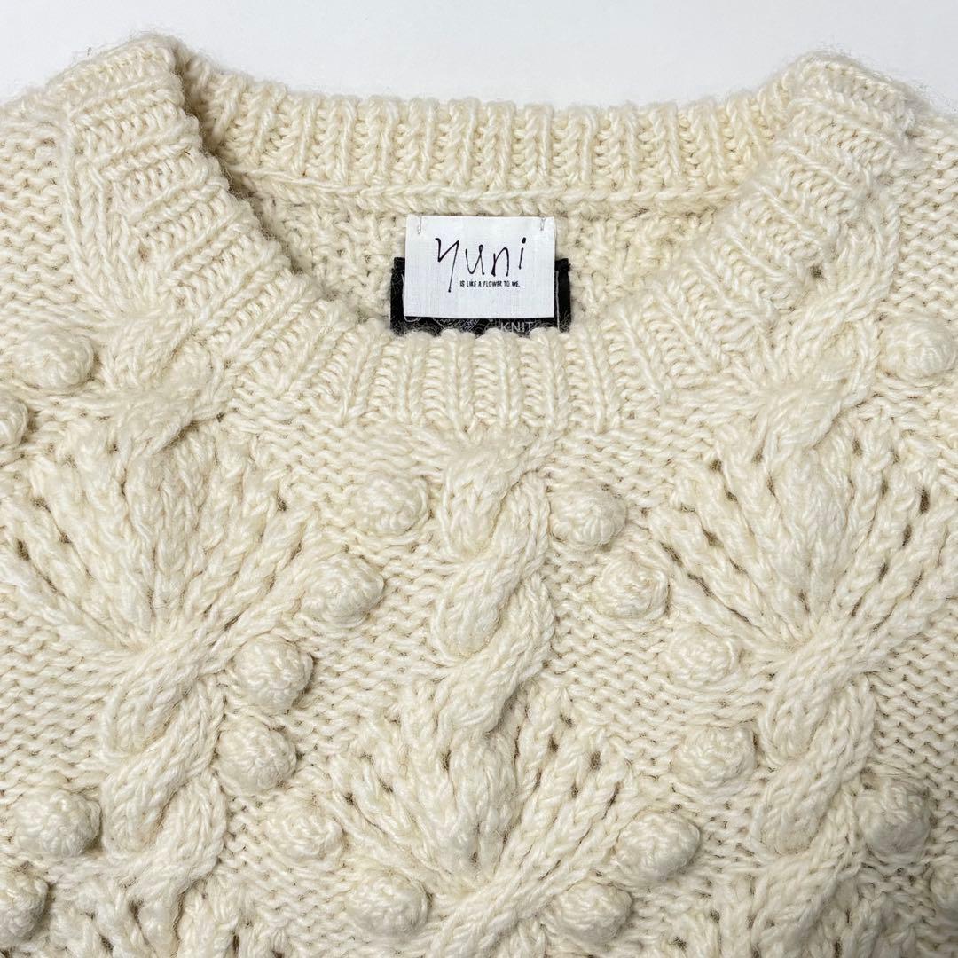 yuni / ユニ / 植物柄のハンドニット/北欧暮らしの道具店/クリーニング済