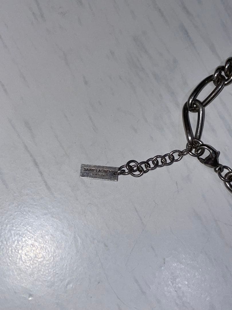 SAINT LAURENT サンローラン　シルバーチェーンブレスレット