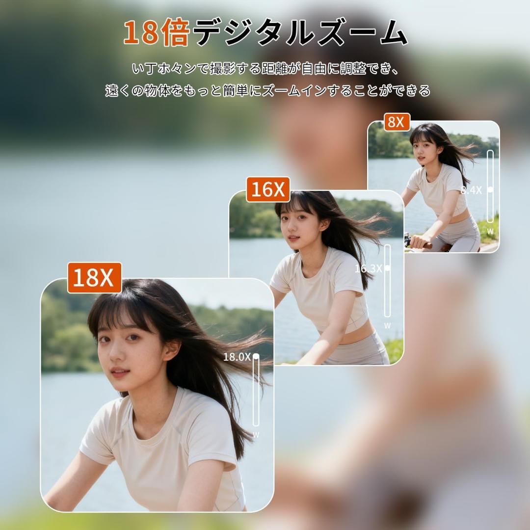 5K デジカメ スマホに送れる デジタルカメラ WIFI転送機能 8000万画素