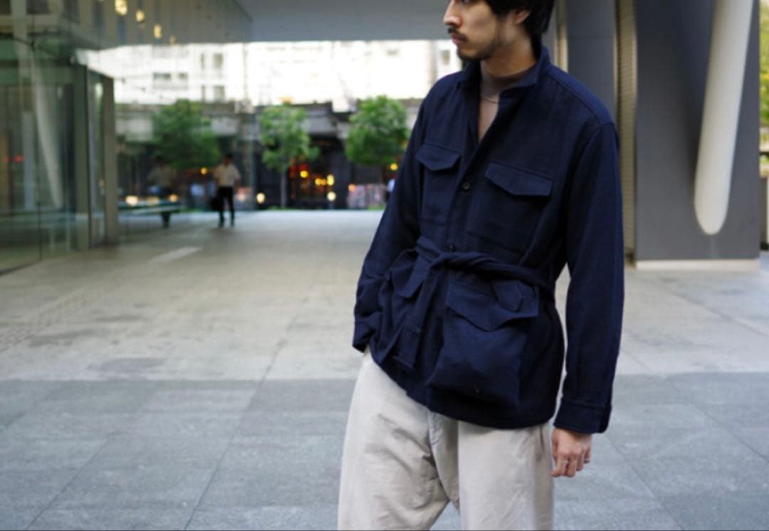 トップス AURALEE SUPER SOFT FLANNEL SAFARI SHIRT