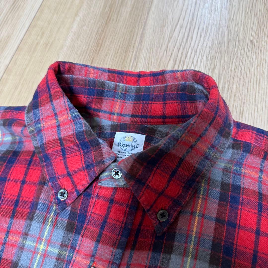 D.C.WHITE IVY B.D.Tartan RED M チェック シャツ