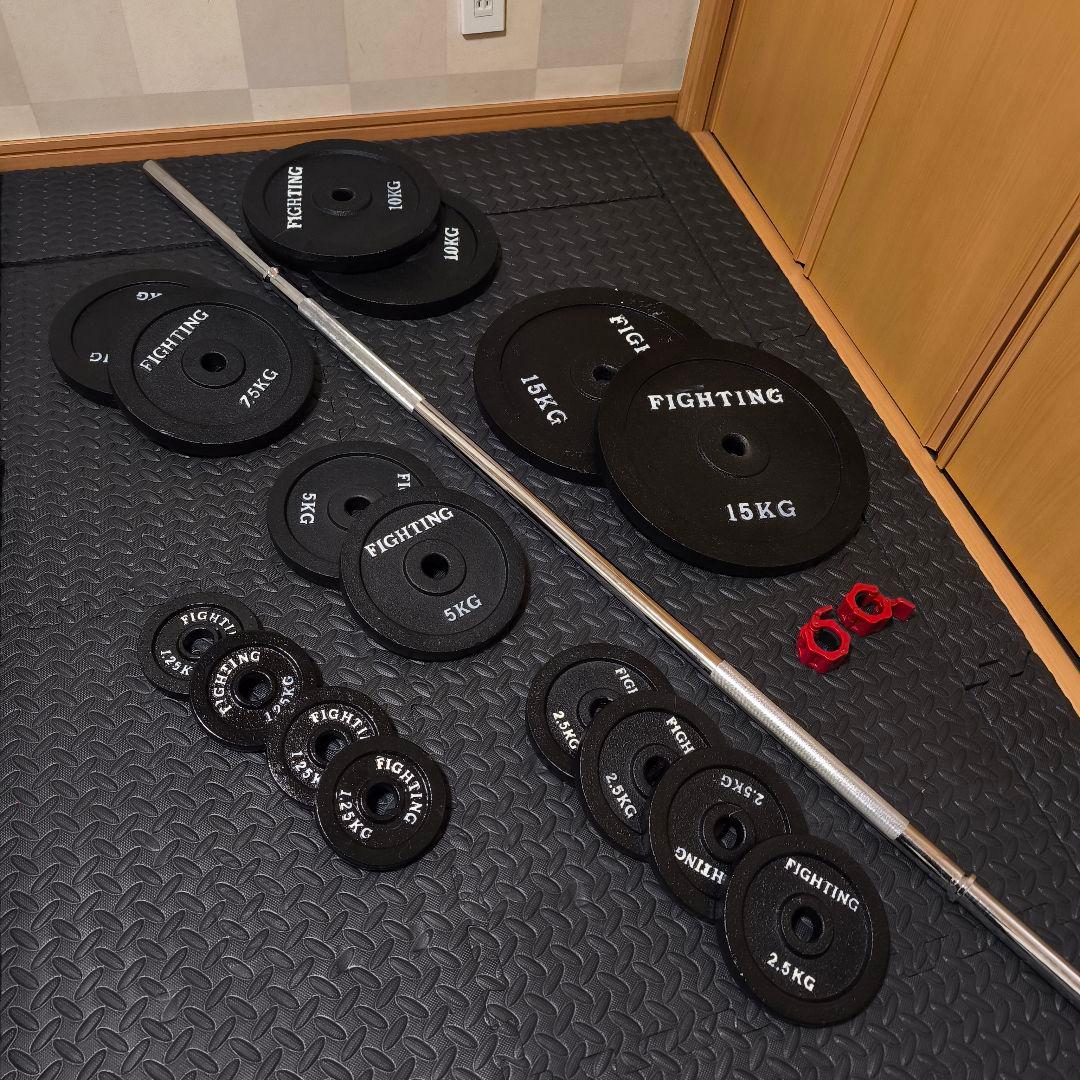 最終値下げ　直接引取限定　総重量100kg バーベルセット　ファイティングロード