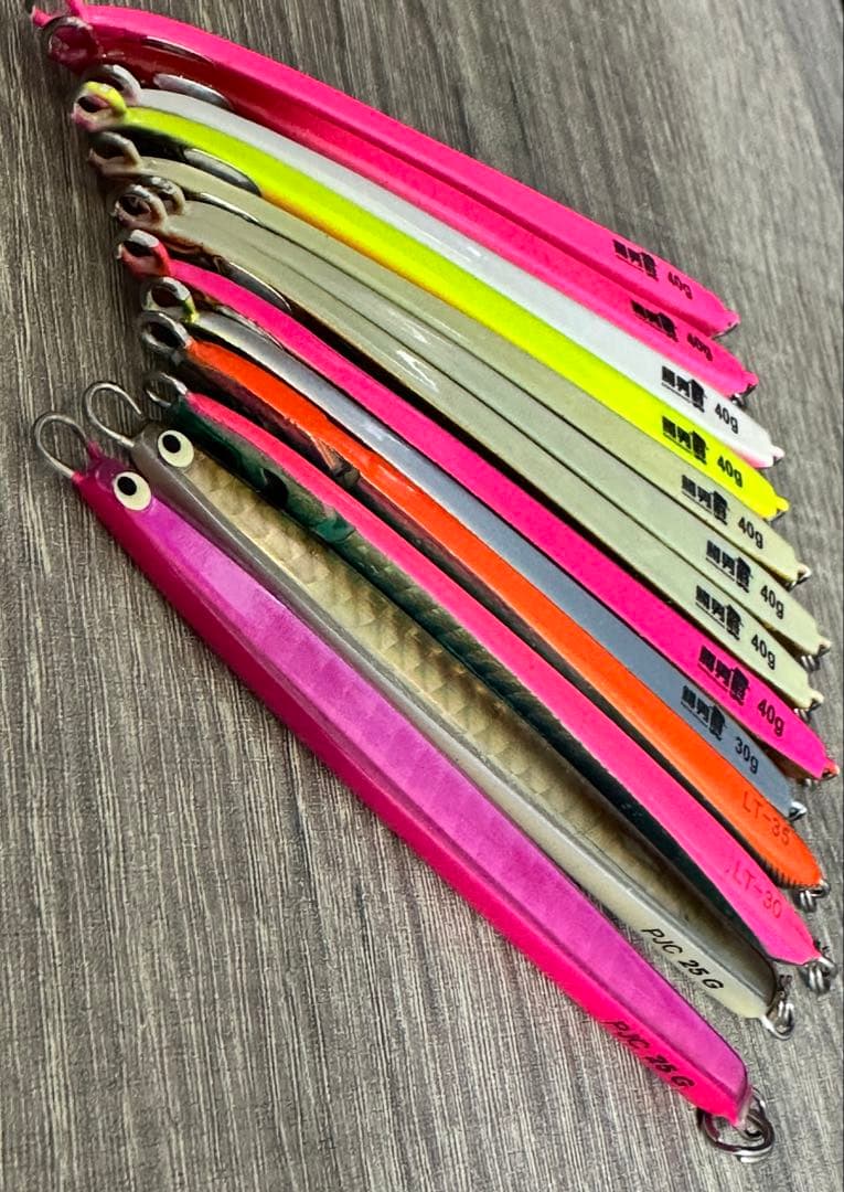 岡ジグ、鱒男爵、P-BOYジグ　サクラマス用ジグセット