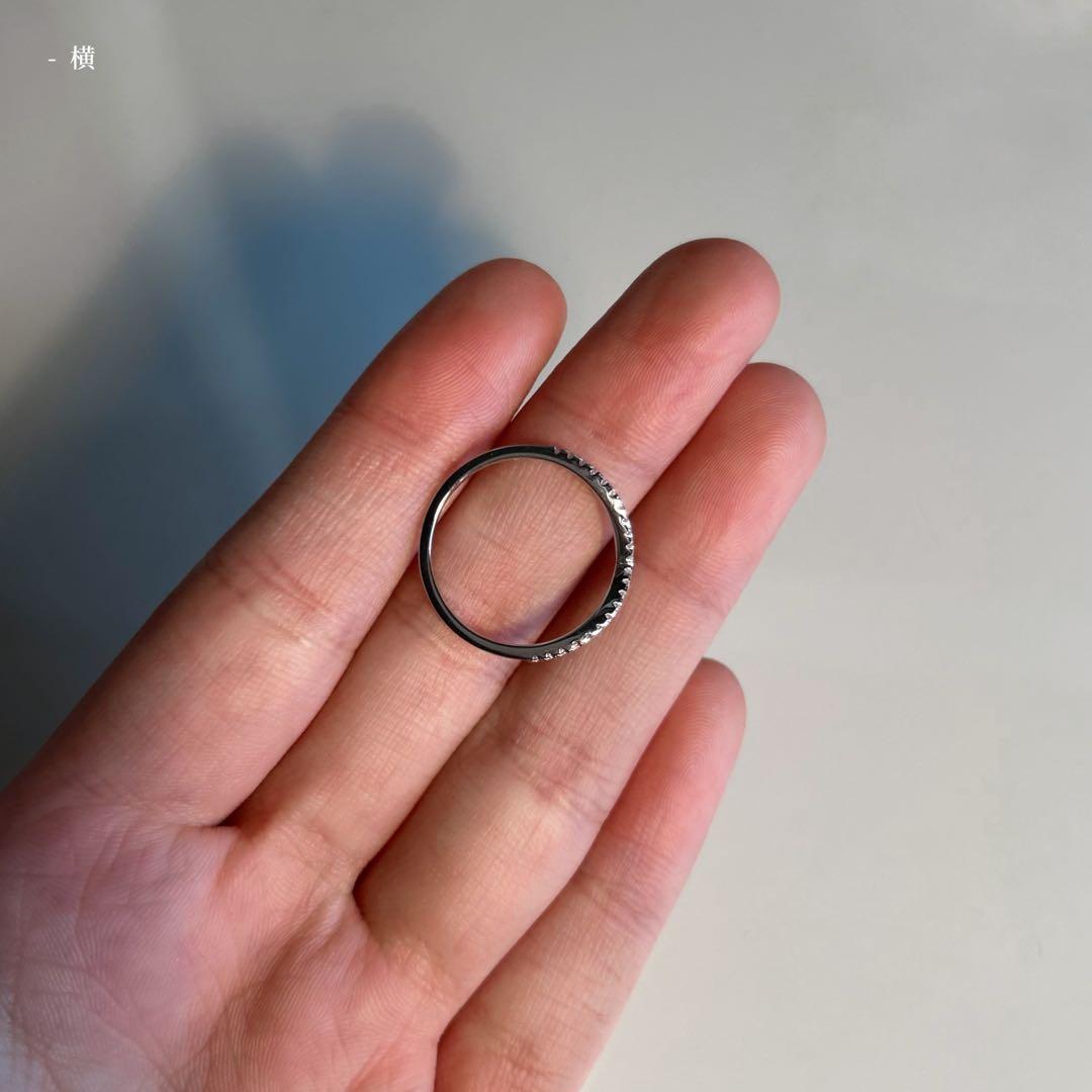 刻印あり　遺品整理　アンティーク　ヴィンテージ　V字リング　ダイヤモンド