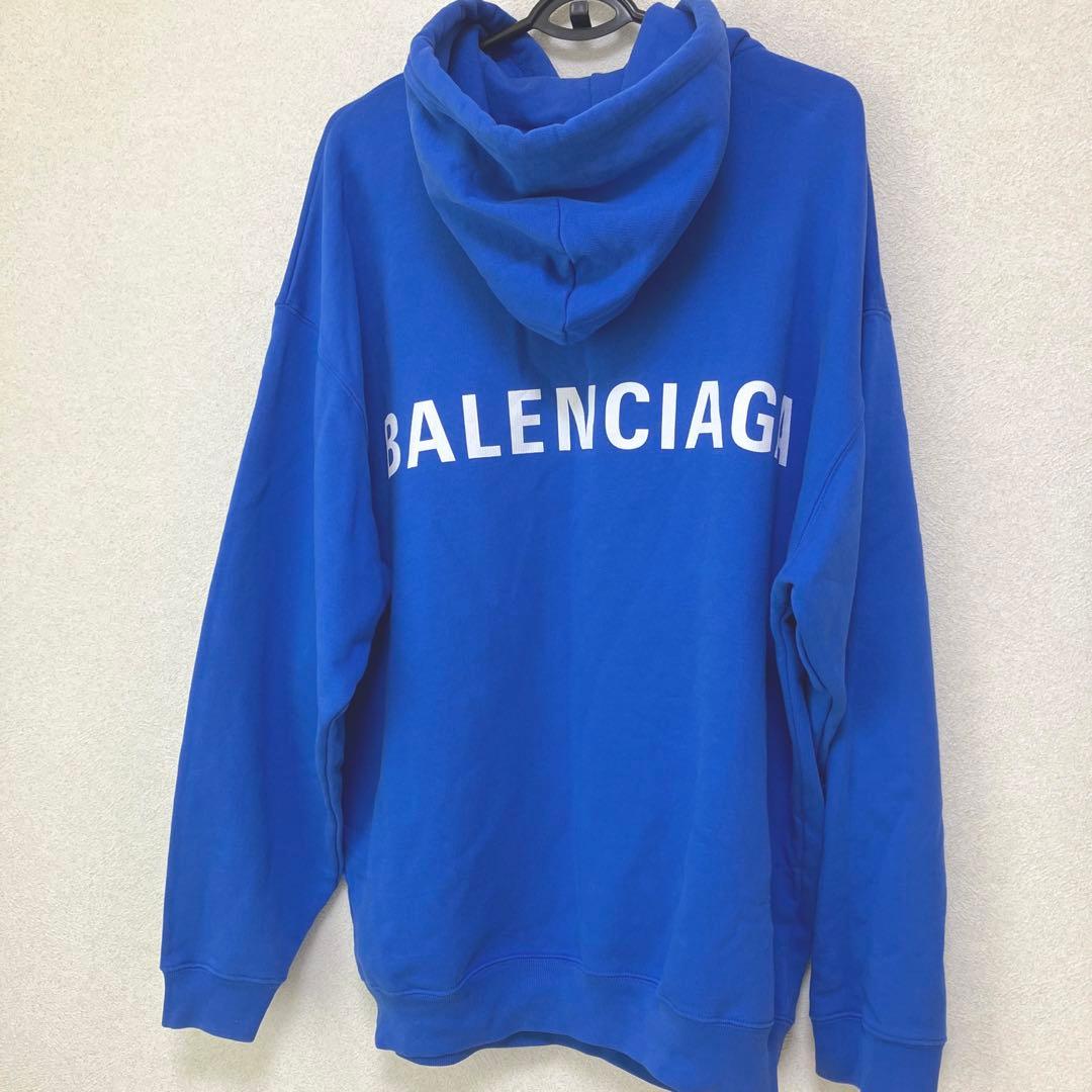 BALENCIAGA フーディー ブルー オーバーサイズ パーカー