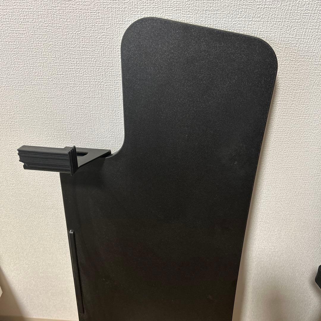 スタンディングデスク　黒 L字型 モニター台 木製穴あり