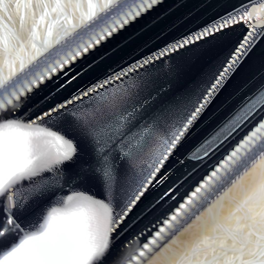 BVLGARI ブルガリ　ロゴマニア ラウンドファスナー　長財布　ブラック　黒