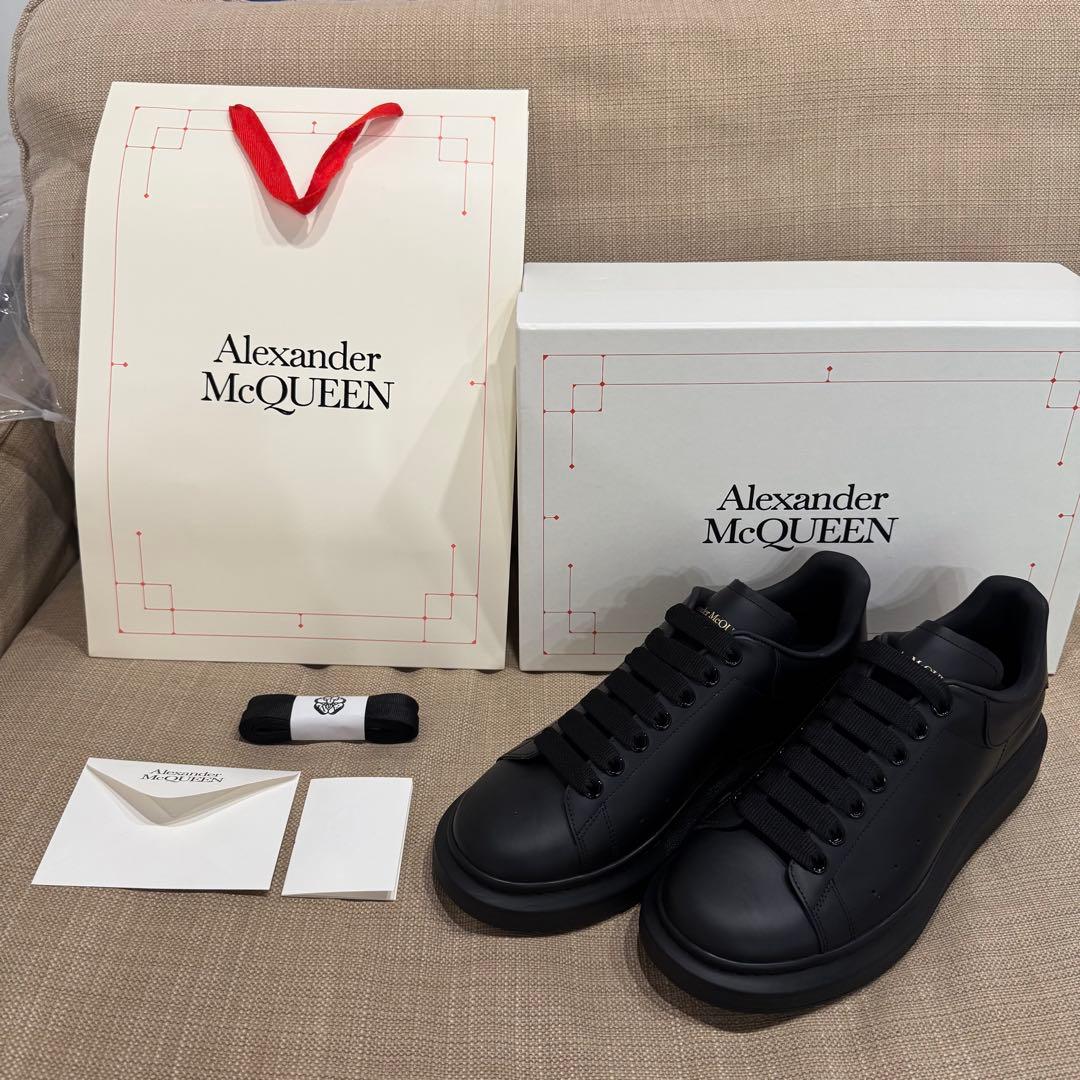 【41/26cm】黒x黒 アレキサンダーマックイーン スニーカー