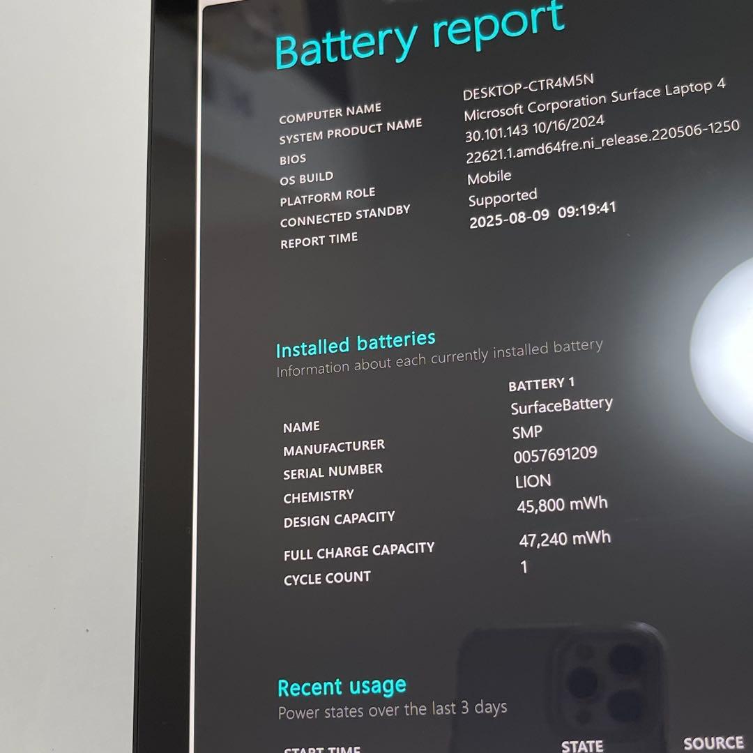 Surface Laptop 4 /i7/充電1回/Office2024