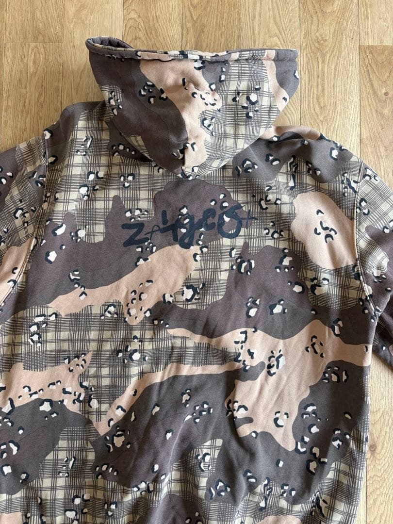 トップス swagger camouflage design zip up hoodie