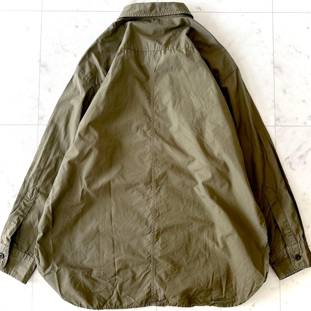 美品 ドゥーズィエムクラス オーバーサイズ ミリタリー シャツ カーキ長袖