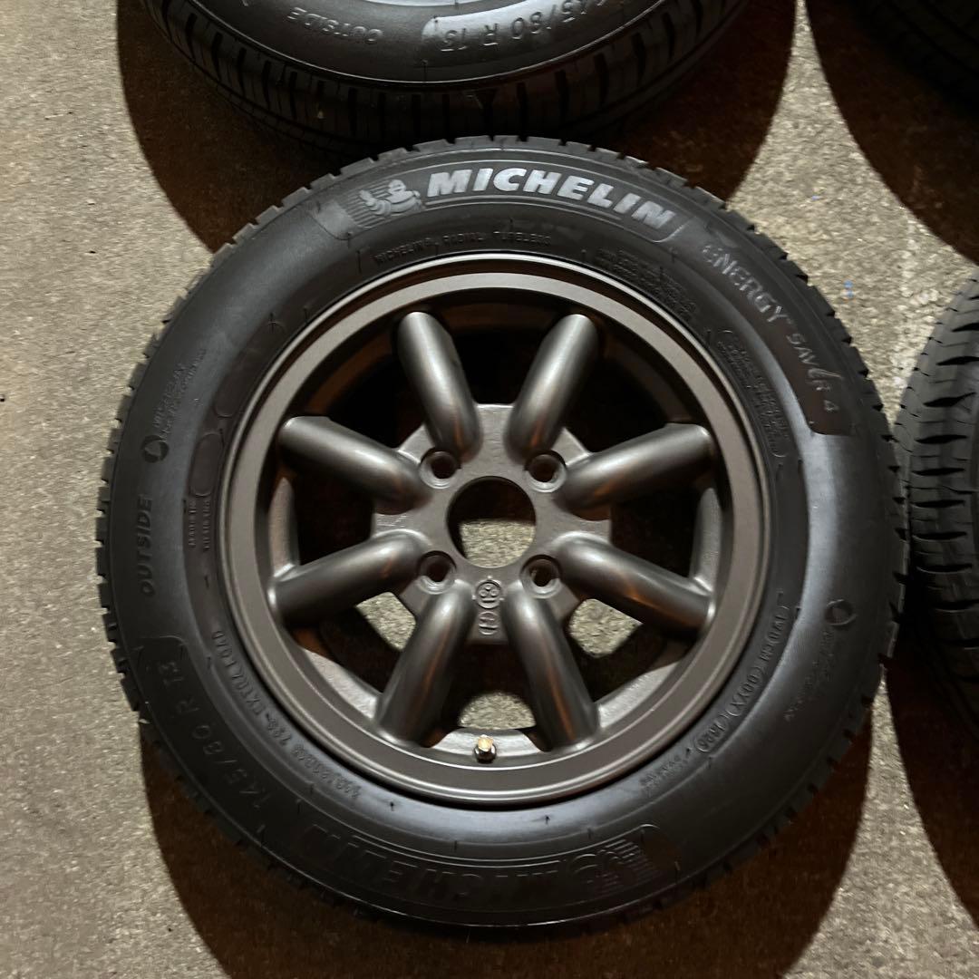 レーシングサービスワタナベホイール　13インチ145/80R13 ミシュラン新品