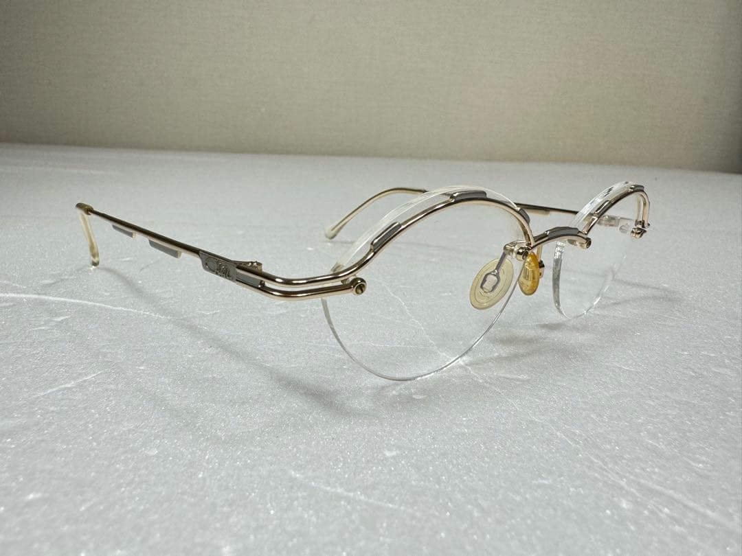 CAZAL ビンテージ　眼鏡　伊達メガネ　ツーポイント　カザール