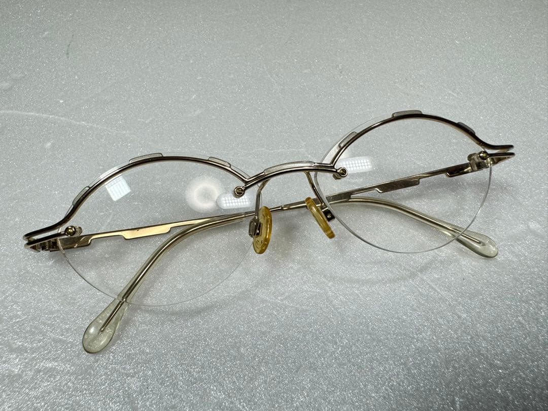 CAZAL ビンテージ　眼鏡　伊達メガネ　ツーポイント　カザール